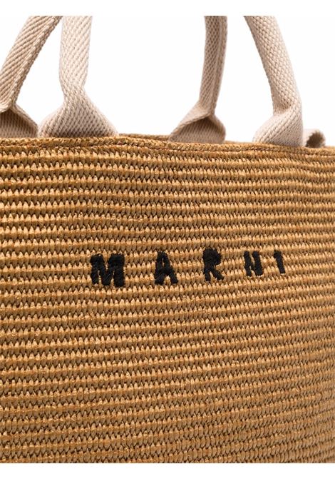 small rafia tote bag woman brown MARNI | SHMP0077U0 P3860Z0R42